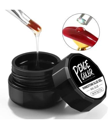 PEACECOLOR 5G Nail Art Rhinestone Crystal Glue Gel Soak Off Gel Clear No Wipe Adhesive Gems Diamonds Jewelry Gel Nail Polish Decoration Nails Art Design for Women Girls DIY Nail Beginner Salon - Buy Online on GoSupps.com