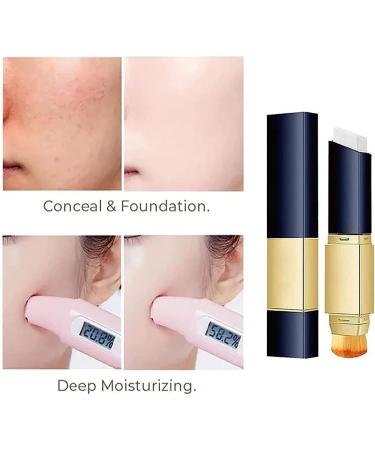 Double-Sided Makeup Brushes Double-Sided Concealer with Brush 2-in-1 White Foundation Stick (Nude) - Buy Online on GoSupps.com