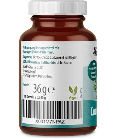 Coenzyme Q10 100 Capsules | Pure Patented Q10 | Achterhof - Boost Energy & Support Heart Health - Buy Online on GoSupps.com