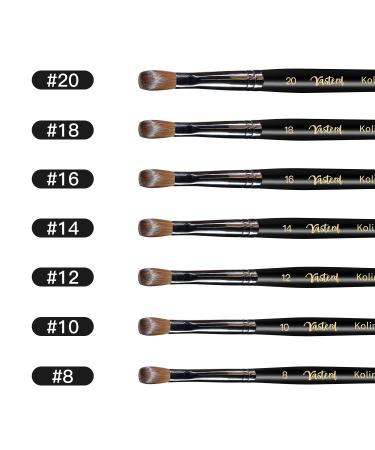 Yasterd 100% Kolinsky Acrylic Nail Brush - Size 18 Oval Crimped Shaped - Professional Manicure Tool with Black Wood Handle - Buy Online on GoSupps.com