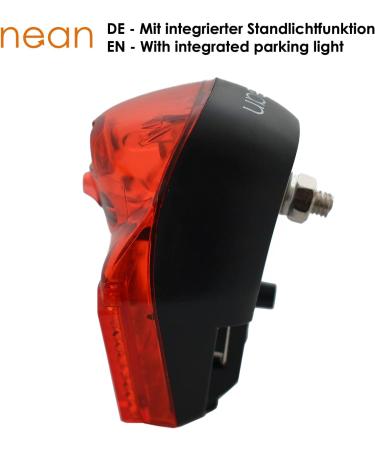Buy NEAN LED Bicycle Dynamo Rear Light | STVZO Approved Reflector & Parking Light | 7 Candela Red Outdoor Reflector Lamp - Buy Online on GoSupps.com