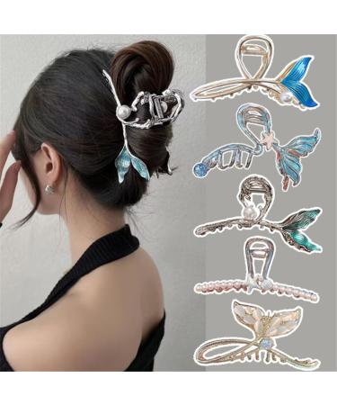 Hair Pins For Women Fish Tail Hair Claw Clip Exquisite Crystal Pearl Hair Clip Hairgrip Barrette For Women's Hair Accessories Jewelry (Color : S 2) - Buy Online on GoSupps.com