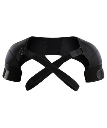 Double Shoulder Brace - Adjustable Shoulder Support & Compression Sleeve for Sports | Breathable Protective Gear for Adults XL - Buy Online on GoSupps.com