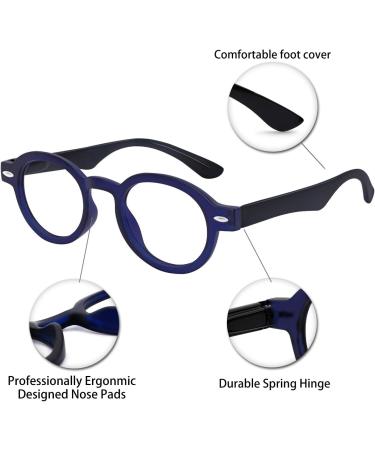 OCCI CHIARI Classic 3.50 Reading Glasses for Women - Trendy Round Rim Frames Durable Design Blue 3.5x Magnification - Buy Online on GoSupps.com