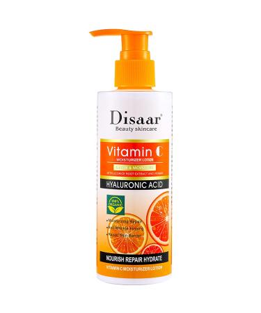 Vitamin C Moisturizing Lotion Licorice Root Extract Hyaluronic Acid Repair Wrinkle Nourish Smooth Skin 230g / 7.78fl.oz