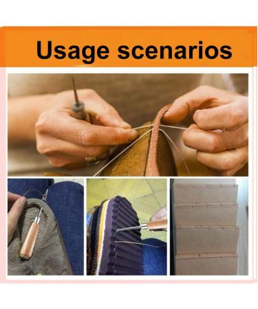 Zxiixz 2 PCS Awl Leather Sewing Kit with Wood Handle - Hollow Speedy Stitcher for DIY Leather Sewing - Buy Online on GoSupps.com