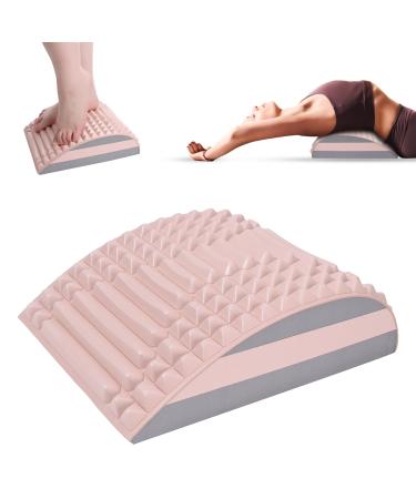 Jostift neck and back extension 2 in 1 back massage device and neck stretcher Neck & Back Stretcher for Pain Relief lumbar pillow orthopedic to relieve back pain neck pain pink