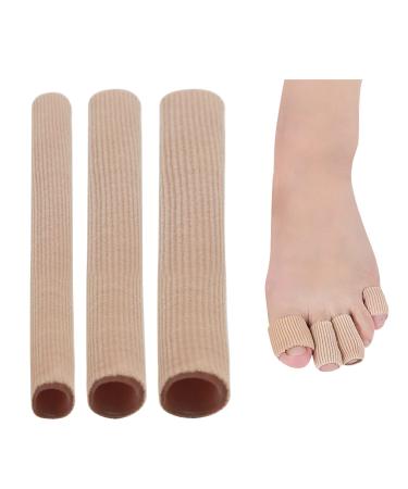 3 Sizes Cuttable Elastic Fabric Toe Sleeve Protectors with Gel Lining  Toe Cushion Tube Toe Tubes Sleeves Soft Gel Corn Pad Protectors for Toes Fingers Blisters Calluses (3)