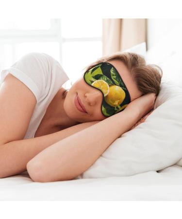 Lemon Fruit Print Double-Sided Eye Mask | Soft Light Blocking Sleep Enhancer | International Shipping Available - Buy Online on GoSupps.com