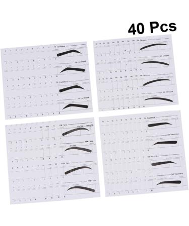 Beavorty 4 Sets stencil eyebrow shape eyebrow card eyebrow stencil sticker plastic sleeve cosmetic - Buy Online on GoSupps.com