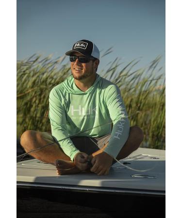 Huk Men's Icon X Hoodie | Gray X-Large | UPF 30+ Sun Protection - Buy Online on GoSupps.com