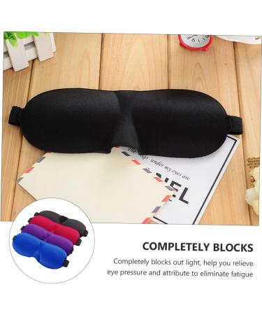 Hemoton 4pcs Blackout Sleep Masks for Uninterrupted Sleep - Nap Blindfold Eyeshade Set for Travel - Polyester Cloth Material - Buy Online on GoSupps.com