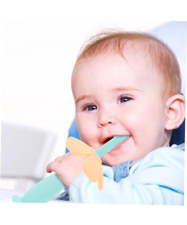Healvian Silicone Baby Toothbrush - Manual Oral Care for Infants & Children - 1 Pack Bristle Training Toothbrush (Blue) - Buy Online on GoSupps.com