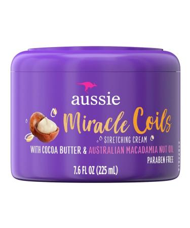 Aussie Miracle Coils Stretching Cream 7.6 Ounce Jar (225ml) (Pack of 2)