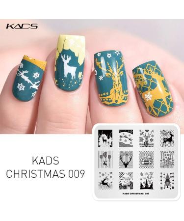Kads 4PC Animal & Floral Nail Art Stamp Plates Set - Mermaid Guitar & Panda Patterns for Fashionable Manicure Design - Buy Online on GoSupps.com