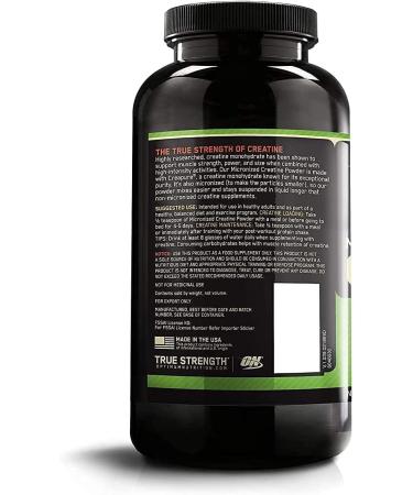 CROW Optimum Nutrition (ON) Micronized Creatine Monohydrate Powder 300 Grams (Unflavored) - Buy Online on GoSupps.com