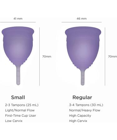 Saalt Soft Menstrual Cup - Super Soft & Flexible - Mountain Iris Purple Regular - 12 Hour Wear - Tampon & Pad Alternative - Buy Online on GoSupps.com