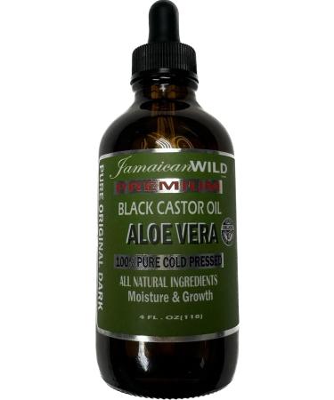 Jamaican Wild Black Castor Oil (Aloe Vera 4 oz) Aloe Vera 4 Fl Oz (Pack of 1)