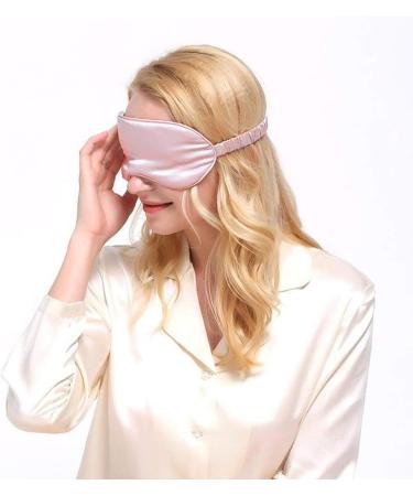 LULUSILK 100% Silk Adjustable Sleep Mask for Women & Men - Soft Comfortable Eye Mask in Pink - Buy Online on GoSupps.com
