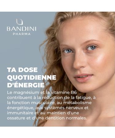 Bandini Marine Magnesium and Vitamin B6 | Fights Fatigue Anxiety and Stress | 200 mg/day | 120 Veggie Capsules | 4 months treatment | Promotes Sleep Muscle Regeneration and Immune System - Buy Online on GoSupps.com