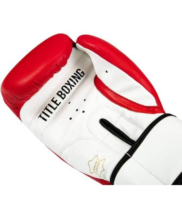 Title Boxing Premier Leather Super Bag Gloves 2.0 - Red/White XL - Buy Online on GoSupps.com