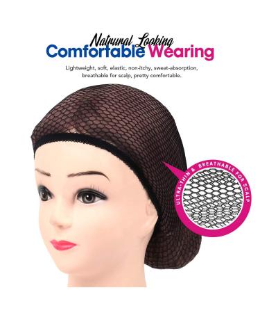 LEOBRO 10 Pack Wig Caps - Brown & Black Stocking & Mesh Caps for Women, Men & Halloween Cosplay - Buy Online on GoSupps.com