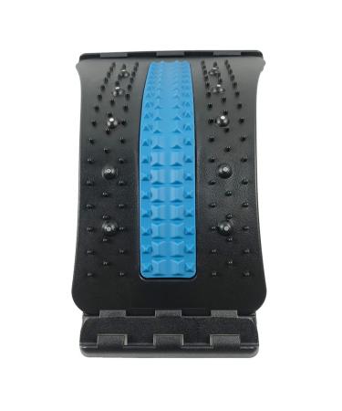 Verdant Touch Back Cracking Device Back Massager Board Adjustable Level Lumbar Back Cracker Stretcher Board Spine Deck 4 Level Blue and Black