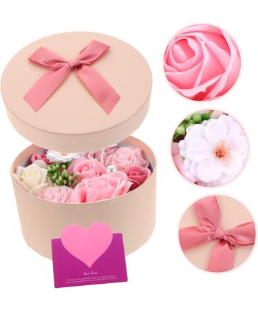 Amosfun props plant indoor artificial plants Mother's Day Simulation soap Rose Box soap rose preserved flower faux plant flowers artificial Simulated soap Ornaments ornaments roses 16.2X16.2X8.2CM Pink - Buy Online on GoSupps.com