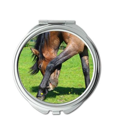 Mirror makeup mirror animal equine farm pocket mirror portable mirror