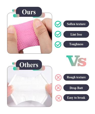 400PCS Pink Eyelash Extension Glue Wipes | Lint-Free Nail Wipes for Glue & Polish Removal - Buy Online on GoSupps.com