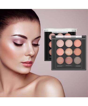 9 Color Eyeshadow Pallet | Shimmer Eyeshadow Palette Shimmer Eye Shadows Nude and Earth Tones Eye Shadow Long Lasting 02# - Buy Online on GoSupps.com