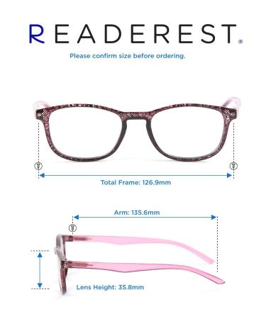 Readerest Blue Light Blocking Reading Glasses - Pink 1.75x Magnification Stylish Anti-Glare & UV Protection for Men & Women - Buy Online on GoSupps.com