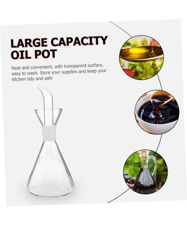 Zerodeko 3 Pcs Glass Oiler Soy Sauce Bottle Vinegar Pourer Oil Condiment Container Coffee Container Glass Syrup Pot Oil Decanter Clear Container Cooking With Cover Silica Gel Salad Dressing 21.5x8cmx3pcs Transparent Colorx3pcs - Buy Online on GoSupps.com