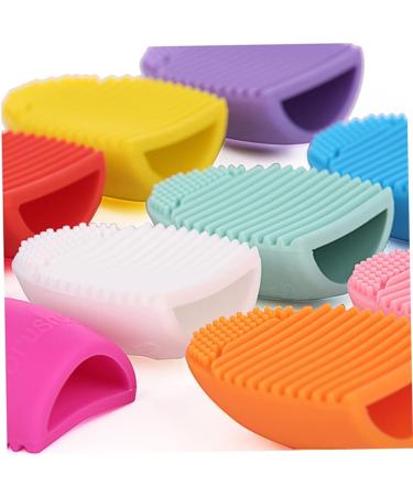 Didiseaon Silicone Cosmetic Brush Egg Makeup Brush Cleaner Mat Cleanser Washing Silicone Makeup Cleaner Silicone Brush Cleaner Cleaning Scrubber Electric Accessories Purple medium Purple - Buy Online on GoSupps.com