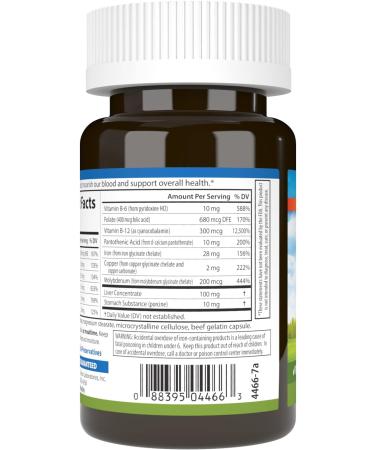 Carlson - Blood Nutrients 28 mg Iron Blood Development Iron Absorption & Optimal Wellness 40 Capsules - Buy Online on GoSupps.com