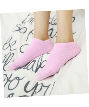 Ipetboom 1 Pair Dry Heel Spa Socks Spa Gel Socks Moisture Socks Gel Lining Socks Cotton Spa Socks Gel Dry Feet Socks Cotton Oil Socks Moisturizing Socks Pink Miss at Home - Buy Online on GoSupps.com