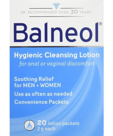 Balneol Hygienic Cleansing Lotion Gentle Intimate Cleansing Lotion for Sensitive Skin and Pelvic Region 20 Lotion Packets