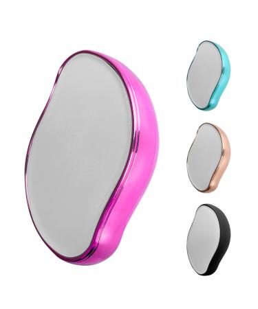 Crystal Hair Eraser Magic Hair Remover, Painless Exfoliation Bleame Hair Removal Tool for Men Women Arms Legs Back Chest, Soft Smooth Silky Skin, Fast & Easy Crystal Hair Removal for Adults (Rose)