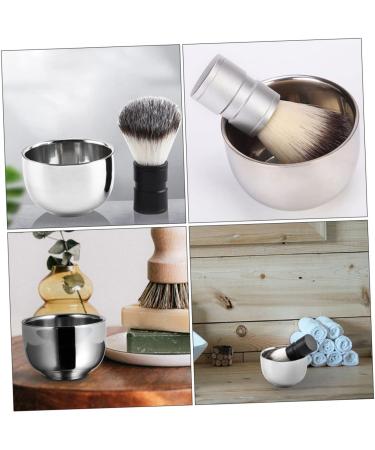 Minkissy Impact Bowl Shaving Soap Cup - Stainless Steel Foaming Mug for Men | Practical Shaving Shell & Mixing Bowl - Buy Online on GoSupps.com