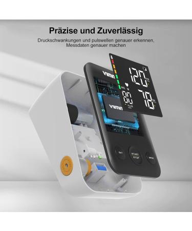Vimmk Blood Pressure Monitor - Digital Upper Arm Device with LED Display Arrhythmia Detection Pulse Measurement & 2x120 Memory - Cuff Size 22-40cm - Black - Buy Online on GoSupps.com