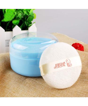 Heallily Baby Powder Puff Box with Powder Puff - Sky Blue | Baby Care Face/Body Powder Container for Home & Travel Use - Buy Online on GoSupps.com
