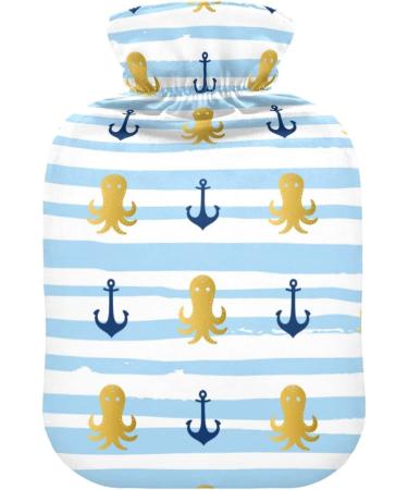 Naanle Ocean Anchor Octopus Hot Water Bottle - 1L Transparent Heat Pad for Bed & Pain Relief | Hand & Feet Warmer - Buy Online on GoSupps.com