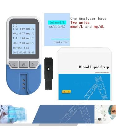 QMZDXH 4-in-1 Cholesterol Tester | Automatic Blood Fat Analyzer for Total Cholesterol Triglycerides HDL LDL & Glucose - International Shipping Available - Buy Online on GoSupps.com