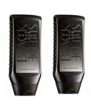2x Avon Black Suede Men's Hair and Body Wash-250ml(500ml)