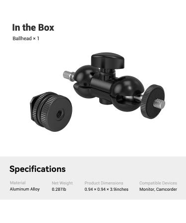 SmallRig Multi-Function Double Ball Head Adapter with Shoe Mount & 1/4 Screw - 1135 - Buy Online on GoSupps.com