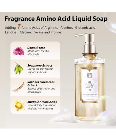 Bee & Flower Moisture Body Wash | Fragrance Amino Acid Liquid Soap | Nourishing Sandalwood Shower Gel - 16.8 Fl Oz - Buy Online on GoSupps.com