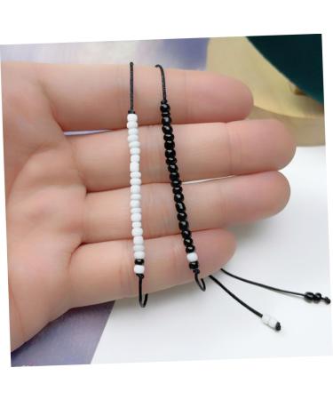 TEHAUX 2pcs Bracelets for Girls Couples Bracelets Chain Wristband Wax Line Manual Miss Rope Wrist Strap - Buy Online on GoSupps.com