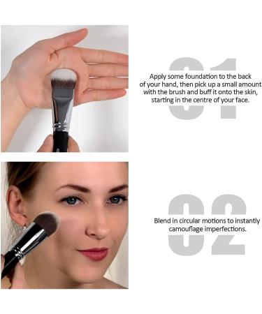 EIGSHOW Slanted Kabuki Brush for Liquid, Cream, and Powder Makeup - Professional Buffing and Blending Face Brush for Beginners and Pros - F625 - Buy Online on GoSupps.com