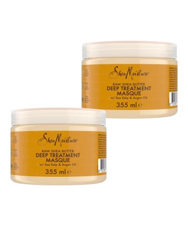 SheaMoisture Deep Treatment Mask for damaged hair Raw Shea Butter for a natural and healthy look 2 x 355 ml