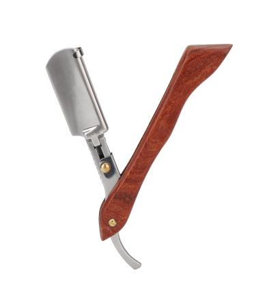 Straight Edge Razor with PU Leather Bag - Portable Rambar Beard & Hairdressing Razor for All Skin Types (Blade Not Included) | International Shipping Available - Buy Online on GoSupps.com